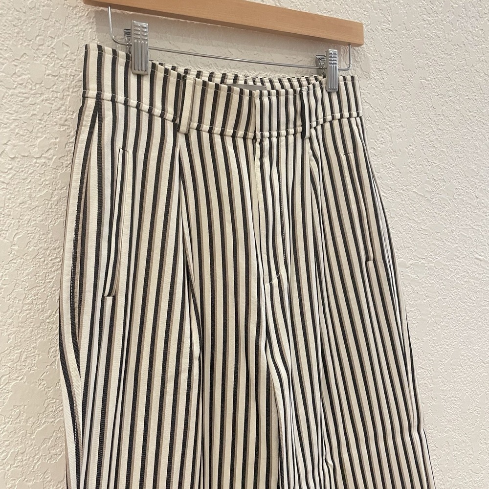 EVERLANE The Way High Drape Pant Ombré Striped Size 2 Pleated Front Career Prep - Picture 3 of 11